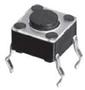 Switch Tactile N.O. SPST Round Button PC Pins 0.05A 12VDC 1.57N Thru-Hole Bulk -- 330-95C06B3RAT - Image