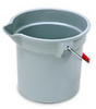 Rubbermaid® BRUTE® Round Bucket - 14 Qt., Gray - 2614GR - Image Supply, Inc.