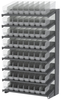 Akro-Mils APRS 900 lb Clear Gray Powder Coated Steel 16 ga Single Sided Fixed Rack - 36 3/4 in Overall Length - 64 Bins - Bins Included - APRS18048SC - APRS18048SC - R. S. Hughes Company, Inc.
