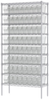 Akro-Mils Shelfmax 2000 lb Adjustable Clear Chrome Steel Open Adjustable Fixed Shelving System - 64 Bins - 2000 lb Total Capacity - AWS143630040SC - AWS143630040SC - R. S. Hughes Company, Inc.