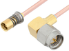 Snap-On BMA Jack to SMA Male Right Angle Cable 36 Inch Length Using RG405 Coax - PE3C4886-36 - Pasternack