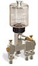 (Formerly B3193-2X02), Multiple Feed Manual Lubricator, 9 oz Polycarbonate Reservoir, 3 Feeds - B3193-00903B111GW - Oil-Rite Corp.