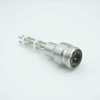 MS High Current Series, Multipin Feedthrough, 4 Pins, 700 Volts, 40 Amps per Pin, 0.142″ Moly Conductors, 1.00″ Dia Stainless Steel Weld Adapter - A4748-1-W - MPF Products, INC.