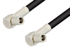 SMB Plug Right Angle to SMB Plug Right Angle Cable 36 Inch Length Using RG58 Coax, RoHS - PE33654LF-36 - Pasternack