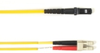 1-m, LC-MTRJ, 50-Micron, Multimode, Plenum, Yellow Fiber Optic Cable -- FOCMP50-001M-LCMT-YL - Image
