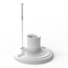 Plastic Lampholder with Pull Chain and Outlet, Medium Base White - 6515 - Suzhou Ele Mfg Co., Ltd.