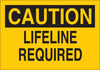 Brady B-401 Fiberglass Reinforced Polyester Rectangle Yellow Confined Space Sign - 10 in Width x 7 in Height - TEXT: CAUTION LIFELINE REQUIRED - 22411 - 754476-22411 - R. S. Hughes Company, Inc.