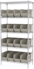Shelving, Wire Shelving Kit, 18x36x74, 18 Bins - AWS183630265S - Akro-Mils, Inc.