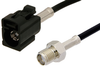 SMA Female to Black FAKRA Jack Cable 36 Inch Length Using RG174 Coax - PE39350A-36 - Pasternack
