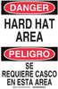 Brady B-302 Polyester Rectangle White Personal Protection Equipment (PPE) Sign - 10 in Width x 14 in Height - Laminated - TEXT: DANGER / PELIGRO - 14252 - 754473-16365 - R. S. Hughes Company, Inc.