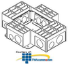 Legrand - Wiremold RFB4 Series Four-Compartment Floor Box.. - RFB4-4DB - TelephoneStuff.com