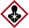 Brady B-7541 White / Black / Red Diamond Polyester Health Danger Label - 4 in Width - 4 in Height - 121195 - 662820-54723 - R. S. Hughes Company, Inc.