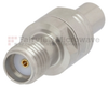 SMA Female (Jack) to SMP Male (Plug) Full Detent Adapter, Passivated Stainless Steel Body, 1.3 VSWR -- FMAD1006 - Image