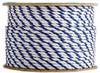3 Strand White/White/BluePolypropylene Rope -- TWPBW080600 - Image