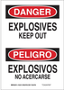 Brady B-401 Polystyrene Rectangle White Chemical, Biohazard, Hazardous & Flammable Material Sign - 10 in Width x 14 in Height - Language English / Spanish - 125215 - 754473-72843 - R. S. Hughes Company, Inc.