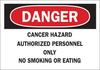 Brady B-555 Aluminum Rectangle White Chemical, Biohazard, Hazardous & Flammable Material Sign - 14 in Width x 10 in Height - 41991 - 754476-41991 - R. S. Hughes Company, Inc.