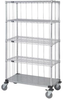 3 Sided Cart, 4 Wire/1 Solid Shelves; Height Quantum Storage - 42AC5182 - Newark, An Avnet Company