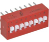 Switch, DIP; 0.880 in. L x 0.245 in. W x 0.380 in. H; 8; SPST; Thru-Hole - 70216694 - Allied Electronics, Inc.