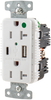 Usb Charger Rcpt, 2Port, 125V, White; Product Range Hubbell Wiring Devices - 94Y4214 - Newark, An Avnet Company