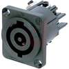 connector, chassis connector, high current PowerCon, black, locking, male, 32A - 70088414 - Allied Electronics, Inc.