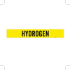 Brady B-946 Black on Yellow Vinyl Self-Adhesive Pipe Marker - 2 1/4 in Height - 2 in Character Height - 14 in Length - Printed Msg = HYDROGEN - 7157-1 - 754476-90036 - R. S. Hughes Company, Inc.