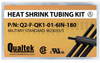 Q2-F Series Heat Shrink Tubing Kit 2:1 Shrink Ratio, Assorted Sizes, Black Color -- Q2-F-QK1-01-6IN-180
