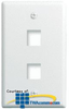 Legrand - On-Q 1 Gang, 2 Port Wallplate - WP3402-WH - TelephoneStuff.com