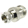 75 Ohm N Female (Jack) to F Male (Plug) Adapter, 1.3 VSWR -- SM4618 - Image