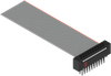 Cable Assembly Flat Ribbon 0.05m 30AWG 10 POS IDC Connector to 2(10 POS IDC Connector) M-F/F IDT-IDT/IDT Bulk -- 680-FFMD-05-T-02.00-01-N-R