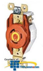 Hubbell 30 AMP, 250V, Single Flush Receptacle with.. -- IG2620 - Image