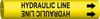 Brady Bradysnap-On B-915 Black on Yellow Plastic Snap-On Pipe Marker - 1/2 in Character Height - Printed Msg = HYDRAULIC LINE with Right Arrow - 4083-A - 754476-40513 - R. S. Hughes Company, Inc.