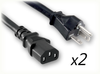 NEMA 5-20P to IEC-60320-C13 x 2 HOME // Power Cords // High Voltage Power Cords // Straight Blade Power Cords -- 0718.120 - Image
