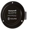 Honeywell Quartz Plus dc Hour Meter, round opening, three screw flange mounting with deluxe black bezel, 0.25 bent blade termination, 10K hours, 10 Vdc to 40 Vdc operating voltage, faceplate: satin bl - 85325 - Honeywell Sensing & IoT
