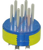 connector comp,insert only,size 24,blueinsul,7 #12 solder cup pin contact - 70141391 - Allied Electronics, Inc.
