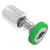 Captive Screw, 6-32 Thread, Press-in, TORX®/Slot Combination, Knurled Green Knob - 52-27-53-4-014 - Southco