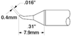 Metcal Smartheat Soldering Cartridge STTC-026-PK - Conical Tip - 0.31 in Tip Length - 0.016 in Tip Width - METCAL STTC-026-PK - R. S. Hughes Company, Inc.