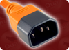 IEC-60320-C14 ORANGE to IEC-60320-C13 ORANGE HOME // Power Cords // IEC/Jumper Power Cords // Domestic - 6260.064O - Quail Electronics
