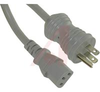 Power Cord,3 Conductor Unshielded,16AWG,SJT cord w/NEMA plug, 14ft gray connecto - 70103730 - Allied Electronics, Inc.