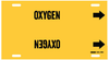 Brady B-915 Black on Yellow Plastic Strap-On Pipe Marker - 2 1/2 in Character Height - Printed Msg = OXYGEN with Right Arrow - 4105-G -- 754476-44850