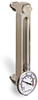 Aluminum Liquid Level Gage with Dial Thermometer, 6” Centerline, 1/4