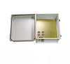14x12x07 Fiberglass Reinf Polyester FRP Weatherproof Outdoor IP66 NEMA 4 Enclosure, 120 VAC, Terminal Block Drilled Mount Gray -- TEF141207-100T - Image