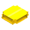 Fiber Raceway Cross Connector, 12x12, With Lid - FRCC8YL - Belden Inc.
