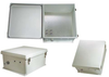 18x16x08 Fiberglass Reinf Polyester FRP Weatherproof Outdoor IP66 NEMA 4 Enclosure, Modified Base Drilled Mount Gray - TEF181608-01 - Transtector Systems, Inc.