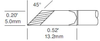 Metcal Smartheat Rework Cartridge STTC-1173P - Knife Tip - 0.52 in Tip Length - 0.2 in Tip Width - STTC-1173P - R. S. Hughes Company, Inc.