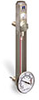 Levelux Standard Steel Liquid Level Gage, 5” Centerline, Front Mount 1/2