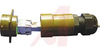 connector,metal circ,panel mount receptw/bkshl,plastic gland,rj45,green finish - 70026473 - Allied Electronics, Inc.