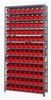 Open Shelving, 13Shelves, 96Bins, Red; Shelving Unit Type Quantum Storage - 44AC8964 - Newark, An Avnet Company