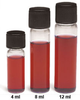 Clear Glass Culture Vials w/ Black Phenolic Screw Caps -- 225144 - Image