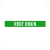 Brady B-946 White on Green Vinyl Self-Adhesive Pipe Marker - 2 1/4 in Height - 2 in Character Height - 14 in Length - Printed Msg = ROOF DRAIN - 7247-1 - 754476-90024 - R. S. Hughes Company, Inc.