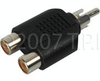 TecNec P-2PF RCA Male To 2 RCA Female T Adapter - P-2PF - Visual Sound, Inc.